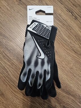 NIKE ALPHA ELITE Adult Baseball Batting Gloves N1004380-029 Size XL Black